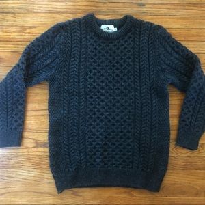 Vintage Wool Cable Knit Fisherman Sweater